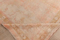 Doris Leslie Blau Antique Oushak Turkish Medallion Warm Tan Carpet - c. 1880