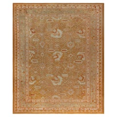 Tappeto turco Oushak d'epoca di Doris Leslie Blau, color beige, - 1930 circa (dimensioni modificate)