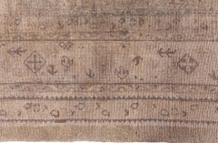 Doris Leslie Blau Antique Oushak Turkish Taupe Rug - c. 1920 (Size Adjusted)