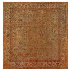 Doris Leslie Blau Antique Oushak Turkish Warm Tan Rug - c. 1900 (Size Adjusted)