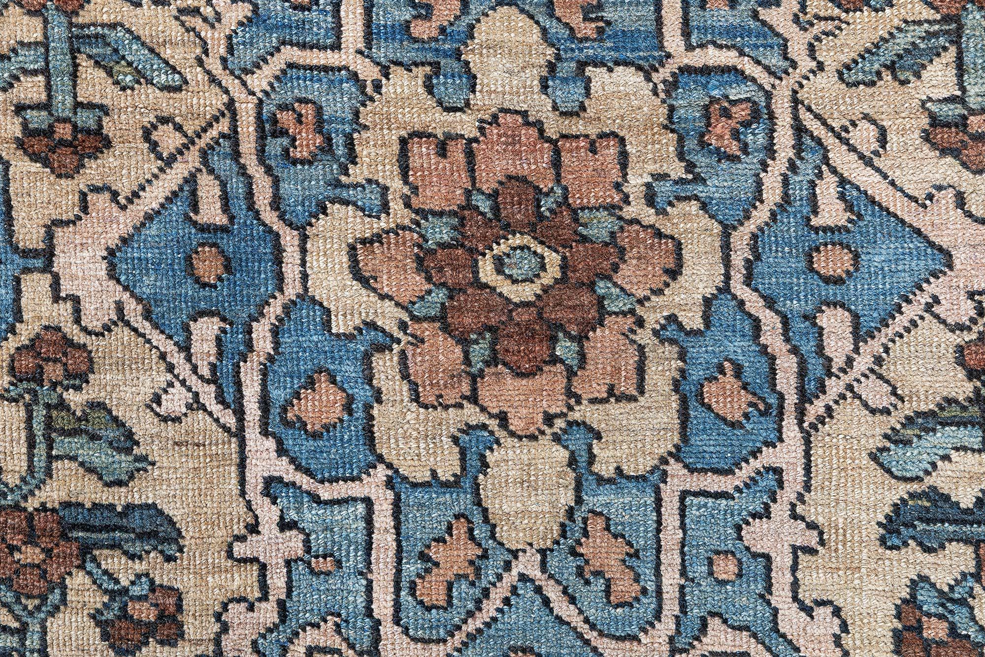 Hand-Knotted Doris Leslie Blau Antique Oversized Persian Bakhtiari Wool Carpet For Sale