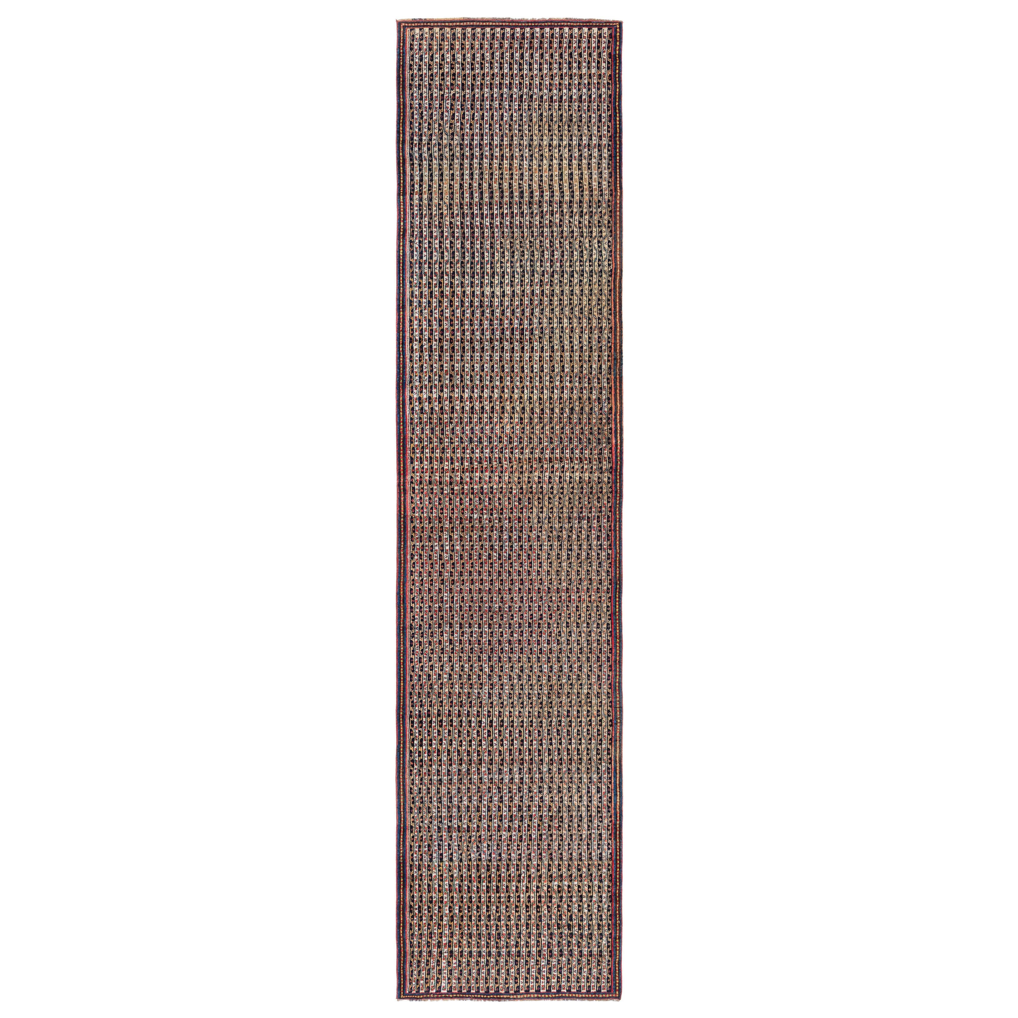 Doris Leslie Blau Antique Persian Feraghan Handmade Wool Runner For Sale