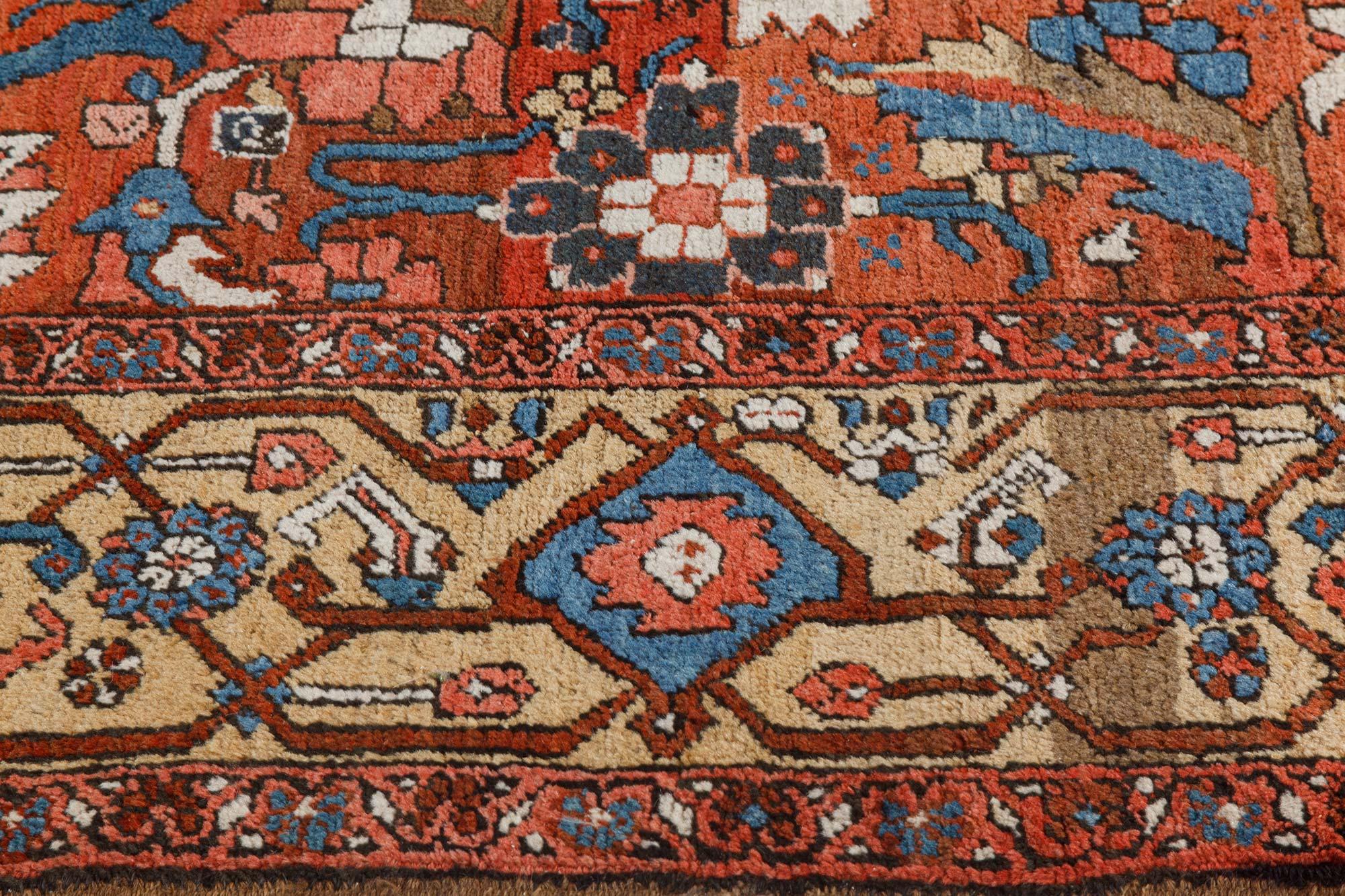 Tapis persan ancien Heriz en laine rouge Doris Leslie Blau en vente 4