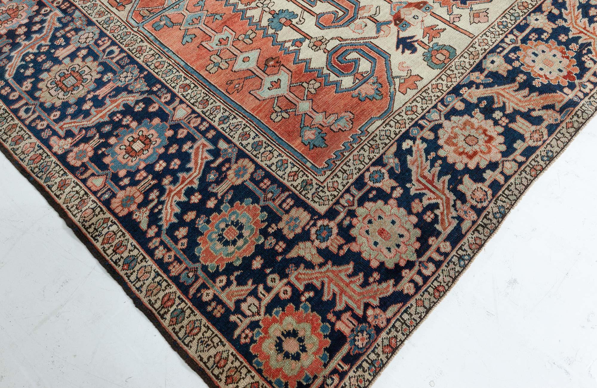Doris Leslie Blau Antique Persian Heriz Rug For Sale 4