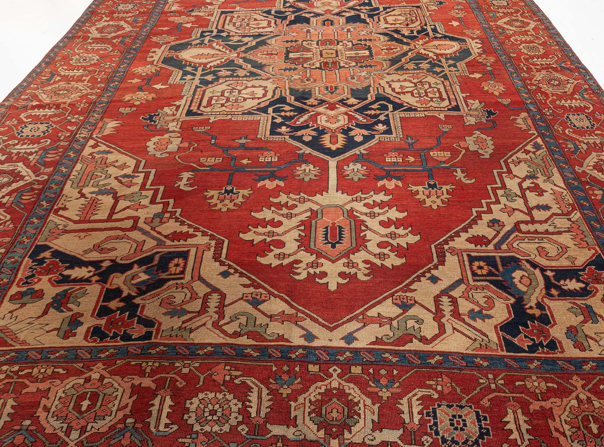 Heriz Serapi Doris Leslie Blau Antique Persian Heriz Rug For Sale