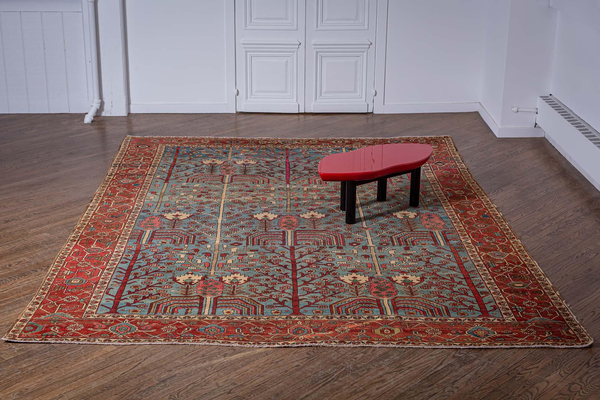 20th Century Doris Leslie Blau Antique Persian Heriz Rug For Sale