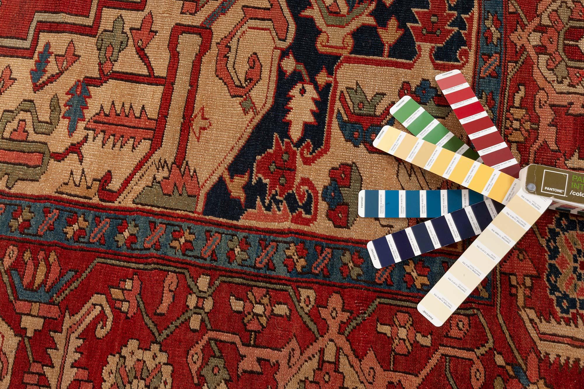 20th Century Doris Leslie Blau Antique Persian Heriz Rug For Sale