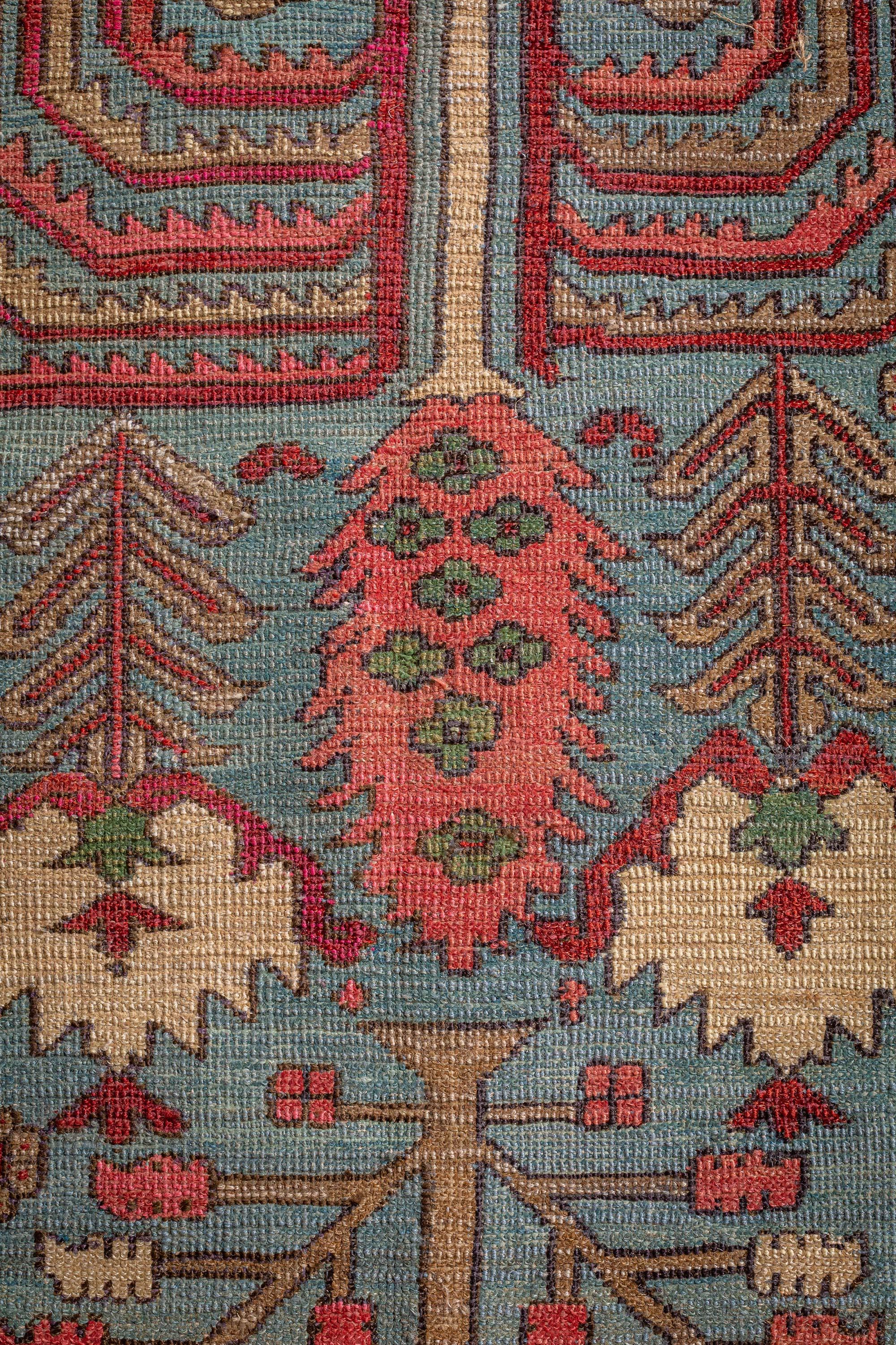 Wool Doris Leslie Blau Antique Persian Heriz Rug For Sale