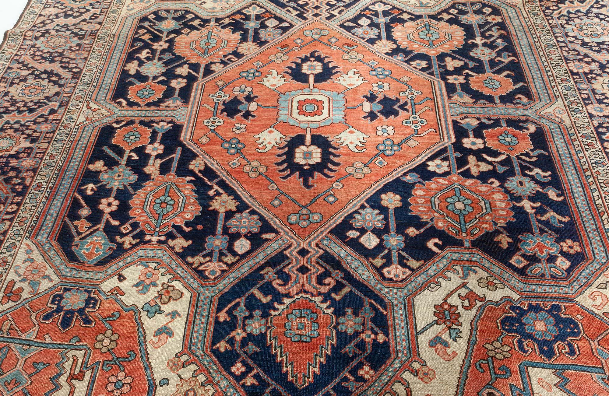 Doris Leslie Blau Antique Persian Heriz Rug For Sale 1