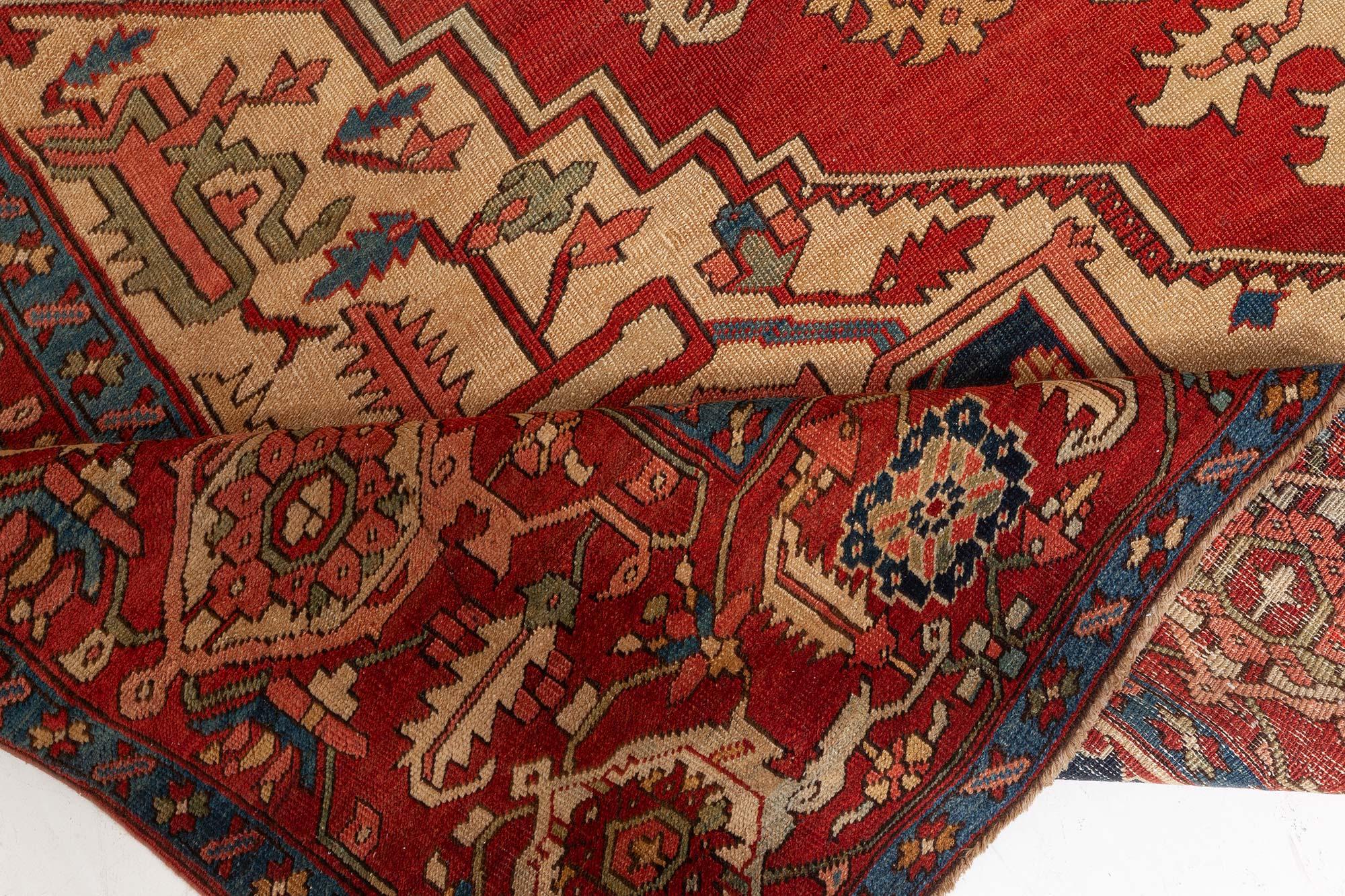 Doris Leslie Blau Antique Persian Heriz Rug For Sale 1