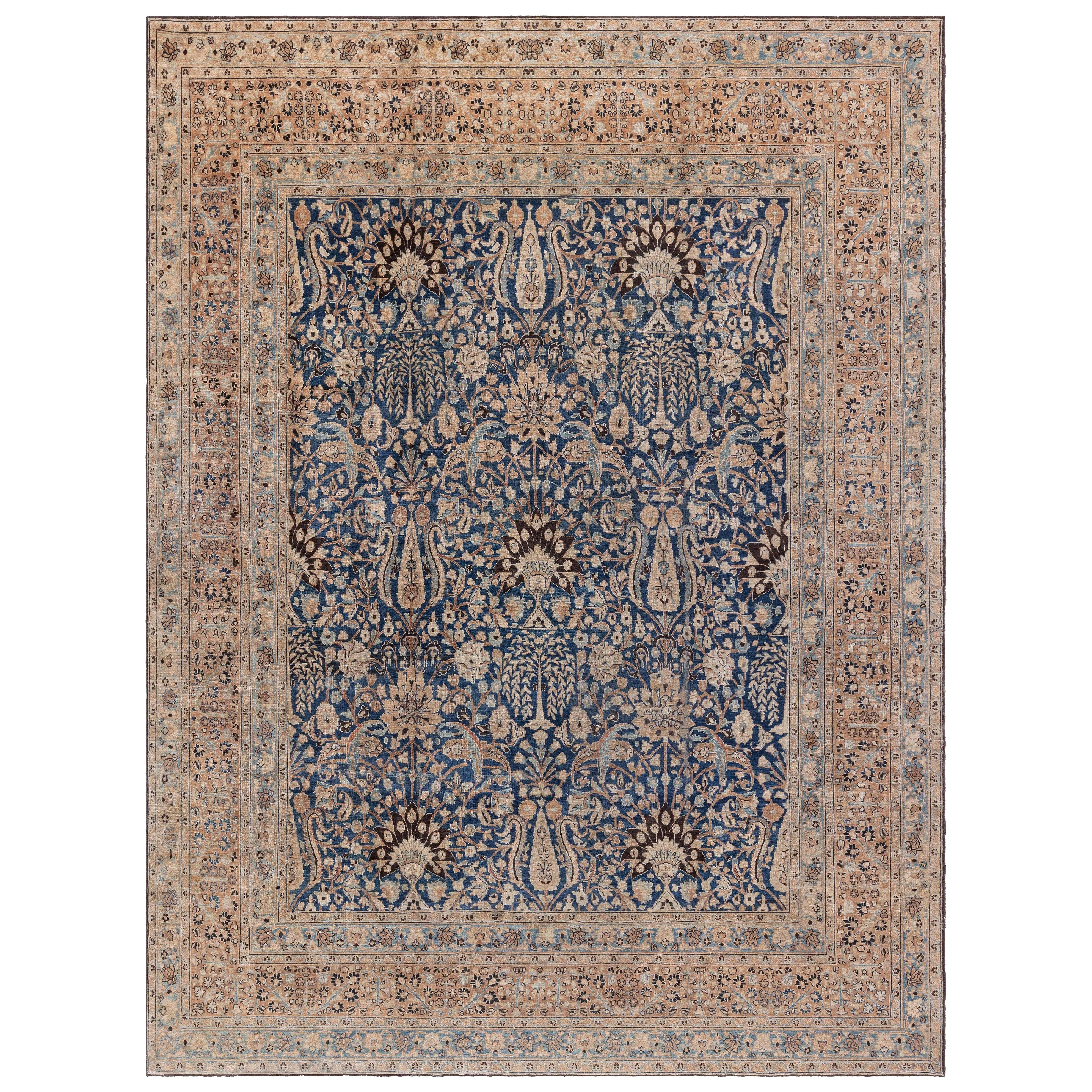 Doris Leslie Blau Antique Persian Khorassan Botanic Handmade Wool Rug