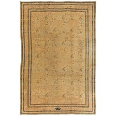 Tapis persan Kirman beige Doris Leslie Blau ancien fait à la main