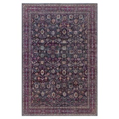 Doris Leslie Blau Tappeto antico persiano Kirman Botanic in lana fatto a mano