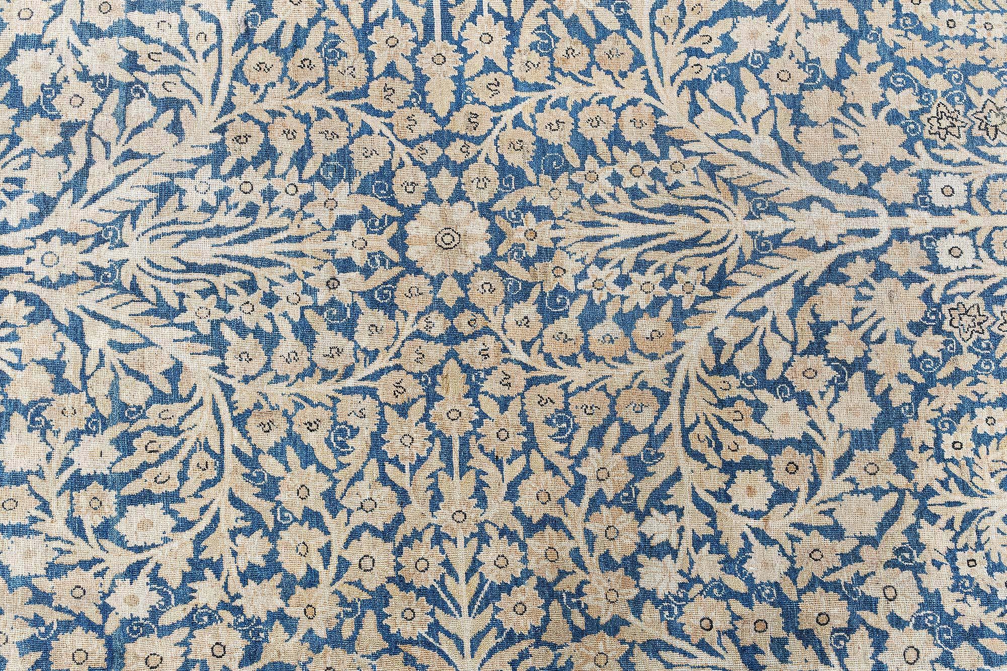 XIX secolo Doris Leslie Blau Tappeto antico persiano Kirman in lana fatto a mano in vendita