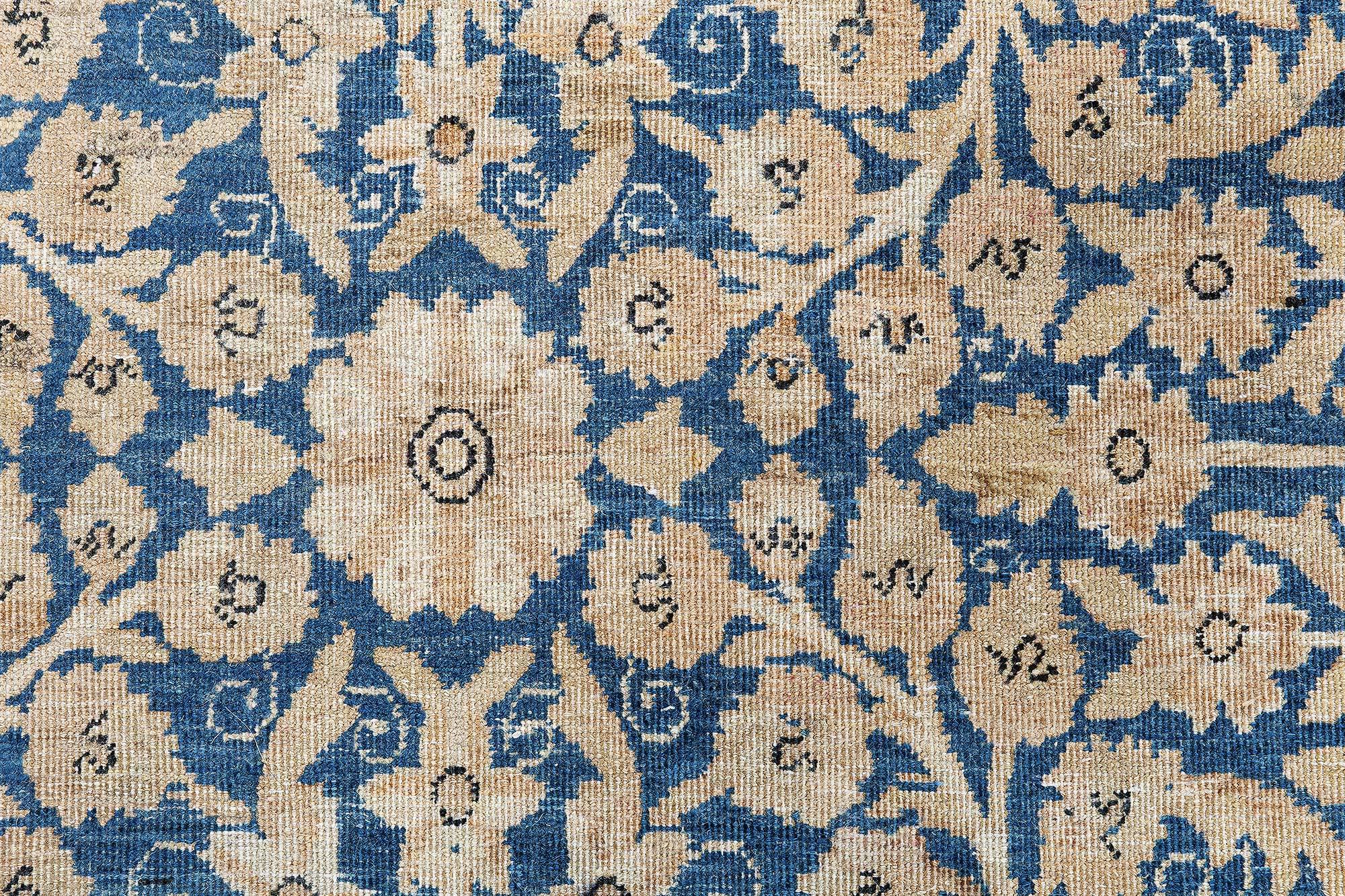 XIX secolo Doris Leslie Blau Tappeto antico persiano Kirman in lana fatto a mano in vendita