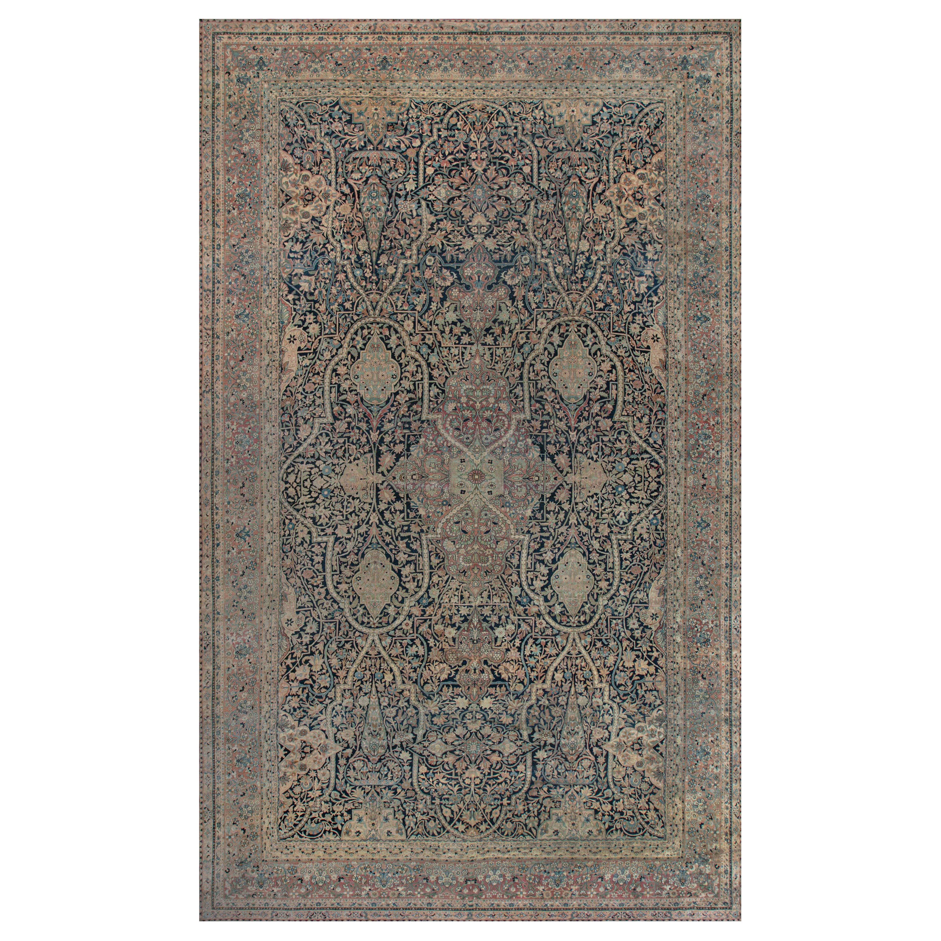 Doris Leslie Blau Antique Persian Kirman Handmade Wool Carpet