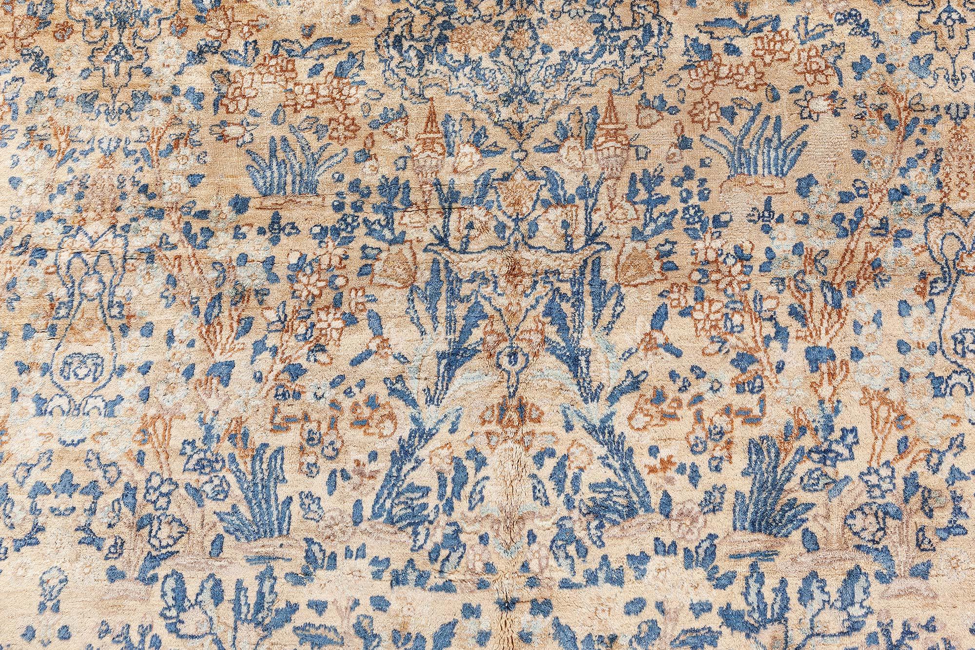 Antiquités - Tapis persan en laine Kirman fait à la main
Taille : 396 × 693 cm (13'0