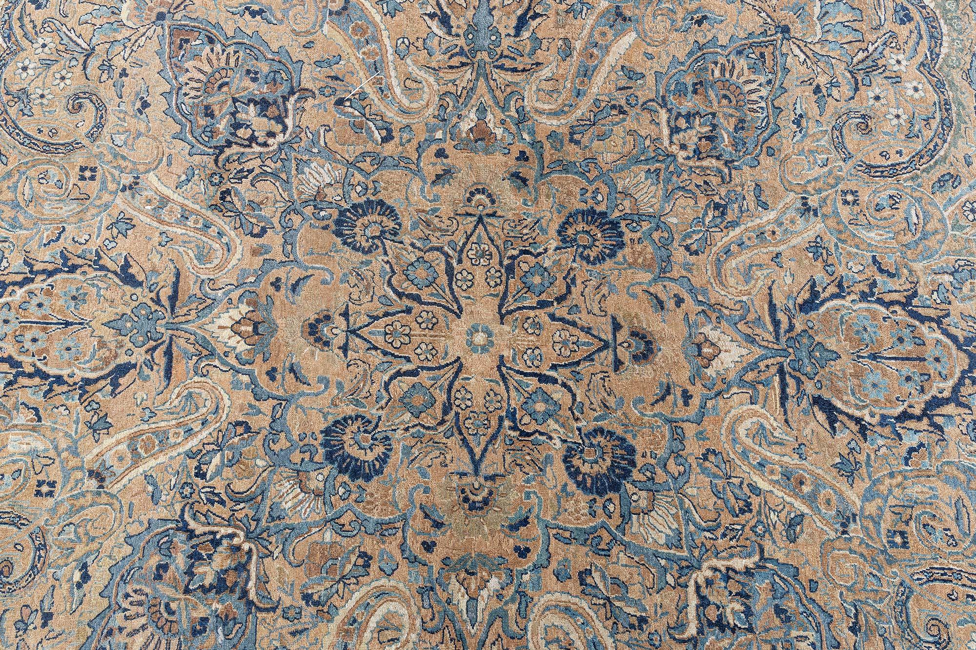 Ancien tapis persan Kirman en laine fait à la main
Taille : 419 × 622 cm (13'9