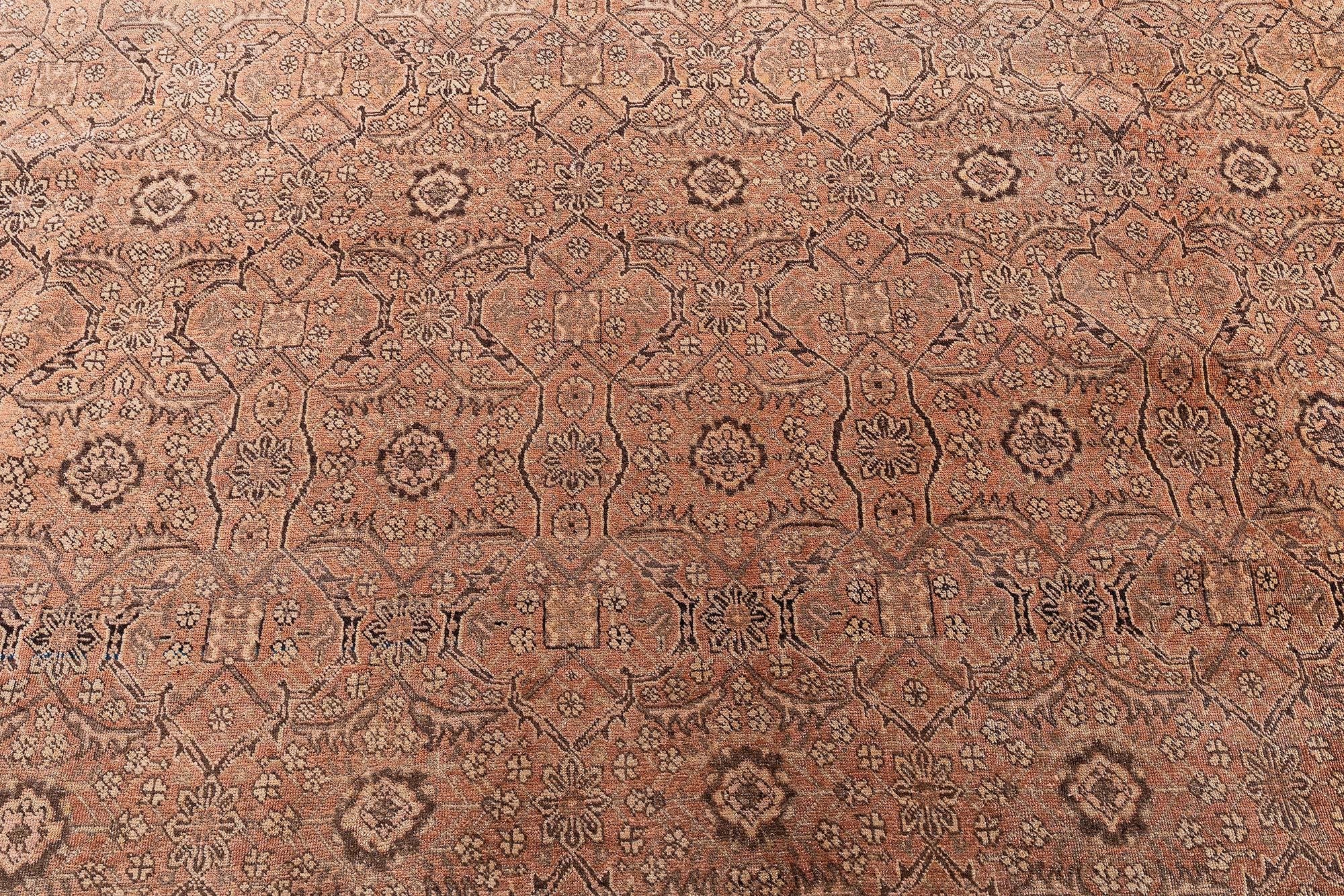 20th Century Doris Leslie Blau Antique Persian Kirman Handmade Wool Rug For Sale