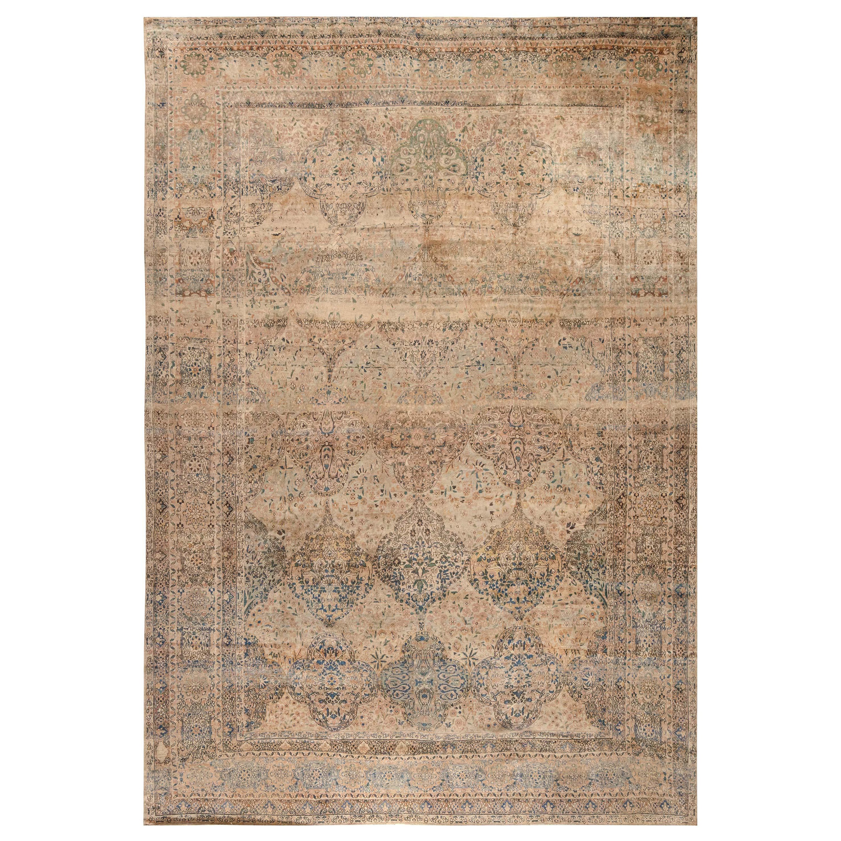Tappeto in lana antico persiano Kirman fatto a mano Doris Leslie Blau