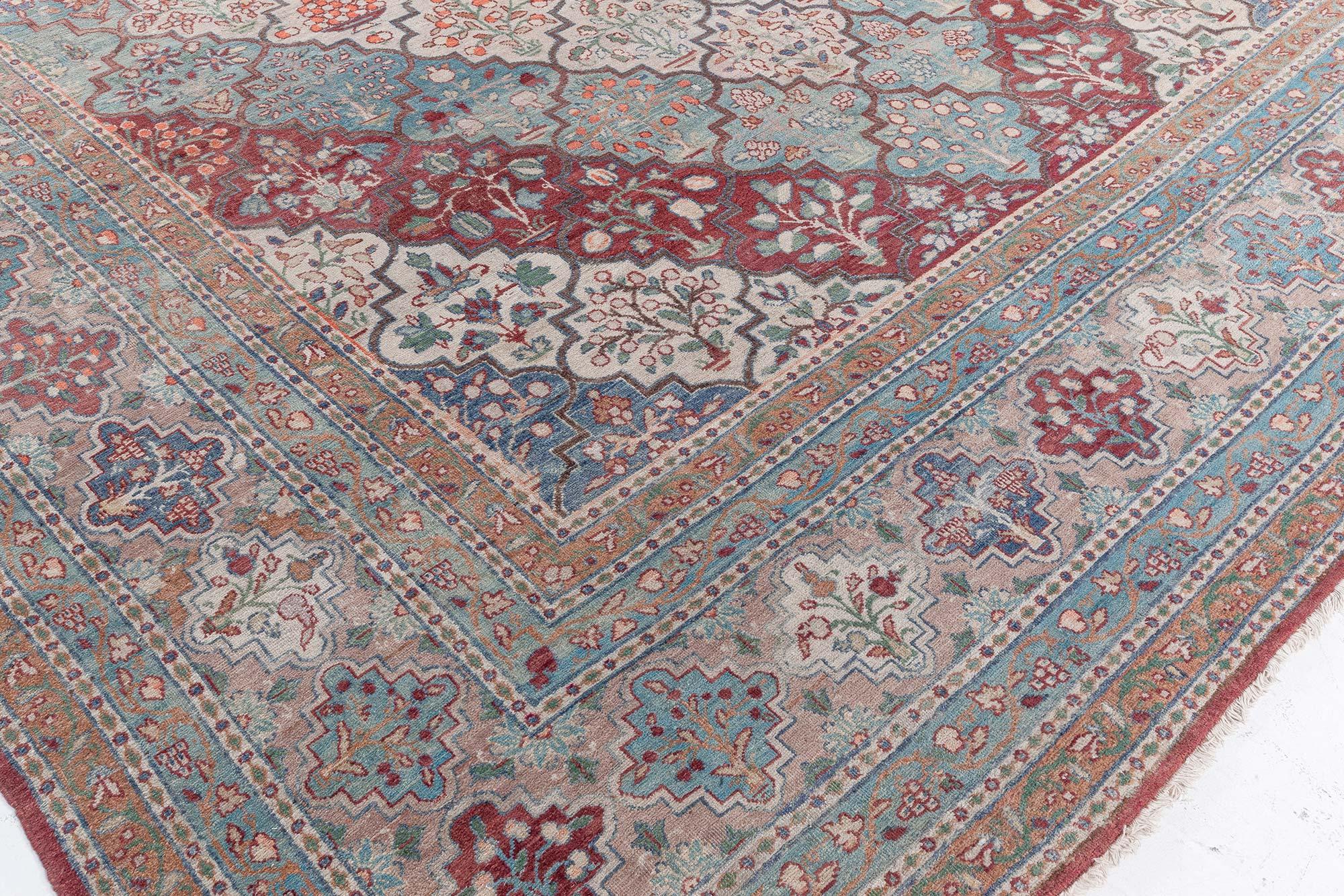 Lana Tappeto antico persiano Kirman Doris Leslie Blau in vendita