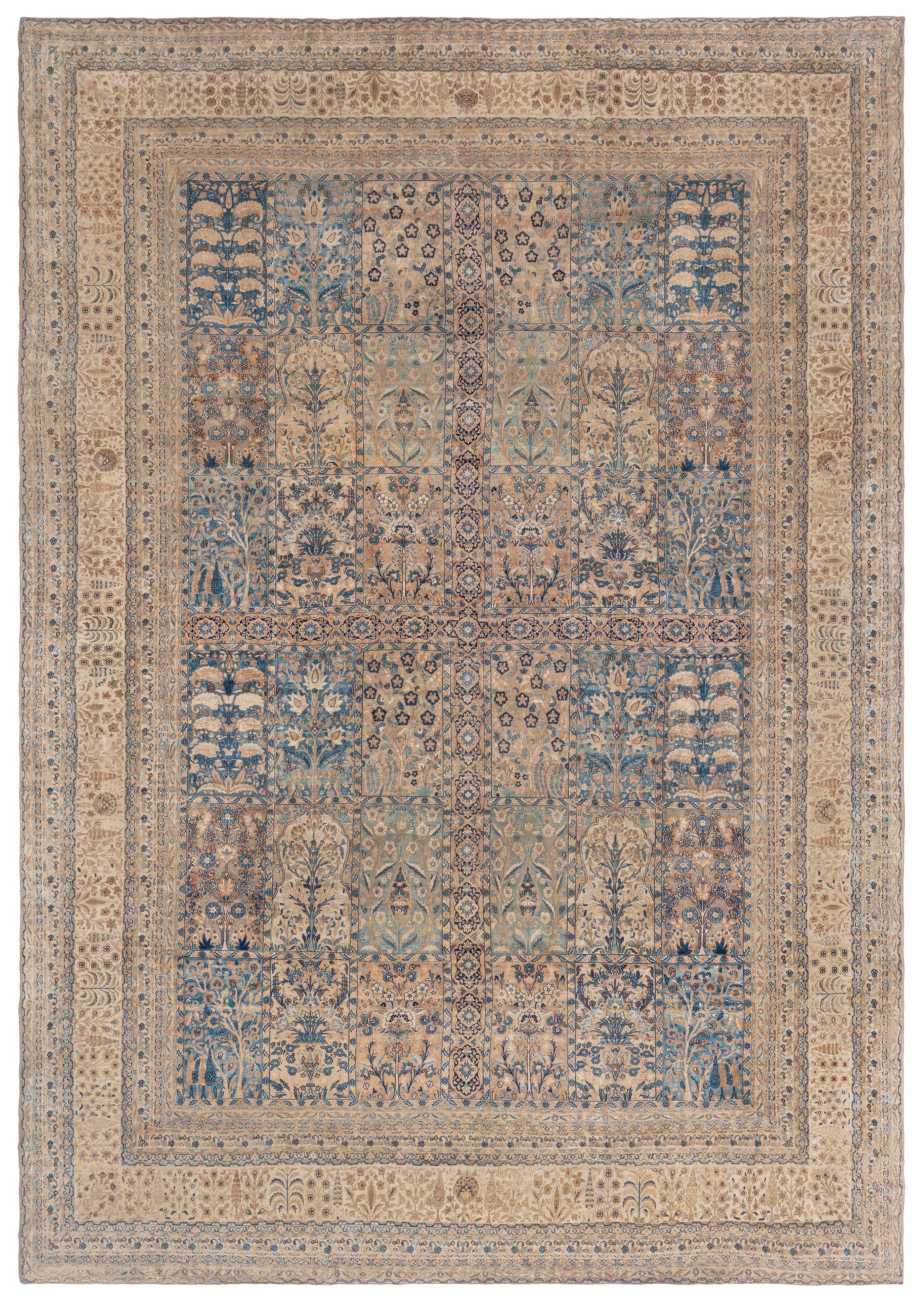 Doris Leslie Blau Antique Persian Kirman Rug For Sale