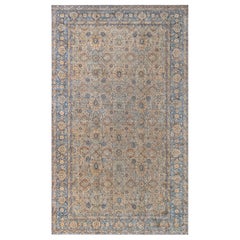 Doris Leslie Blau Antique Persian Kirman Yellow Handmade Wool Rug