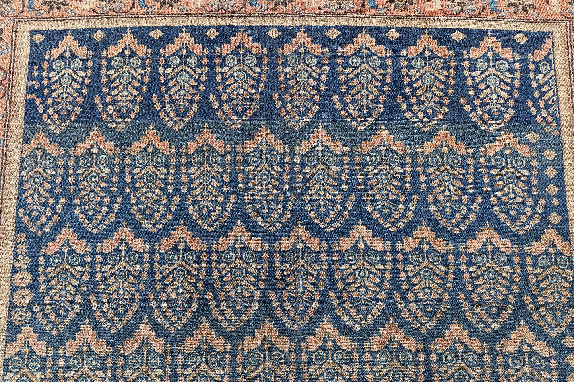 Doris Leslie Blau Antique Persian Malayer Orange Handwoven Wool Rug For Sale 2