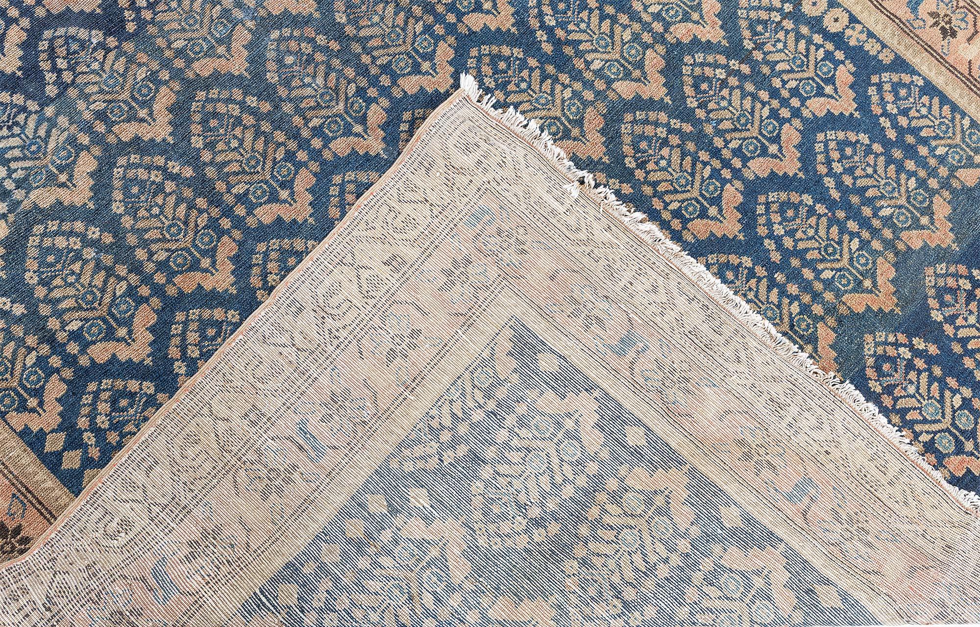 Doris Leslie Blau Antique Persian Malayer Orange Handwoven Wool Rug For Sale 4
