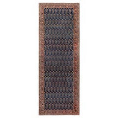 Doris Leslie Blau Tappeto antico persiano Malayer arancione tessuto a mano in lana