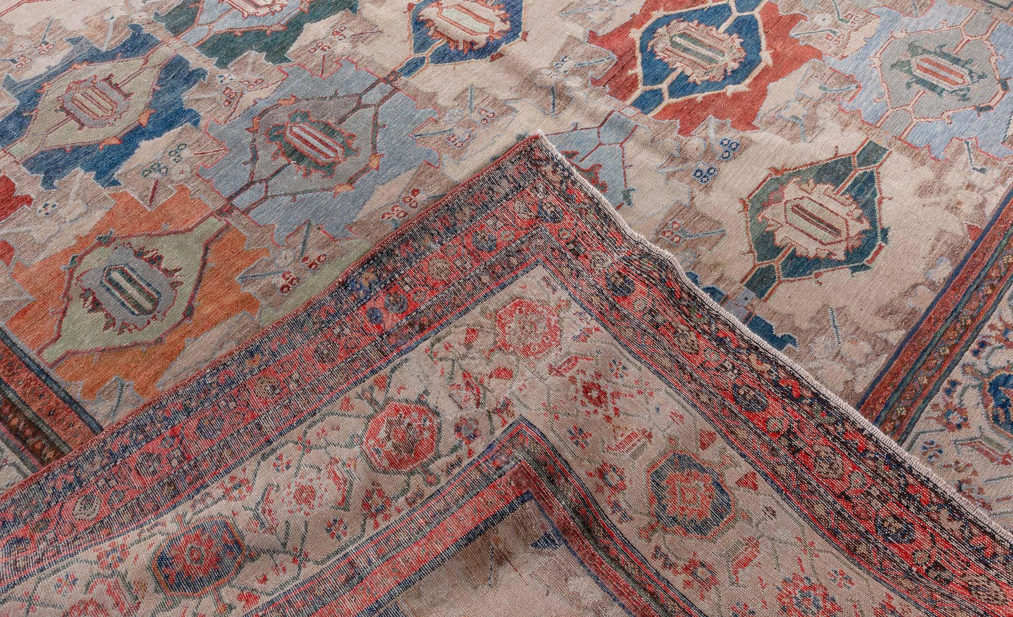 Doris Leslie Blauer antiker persischer Malayer-Teppich aus Persien im Angebot 2