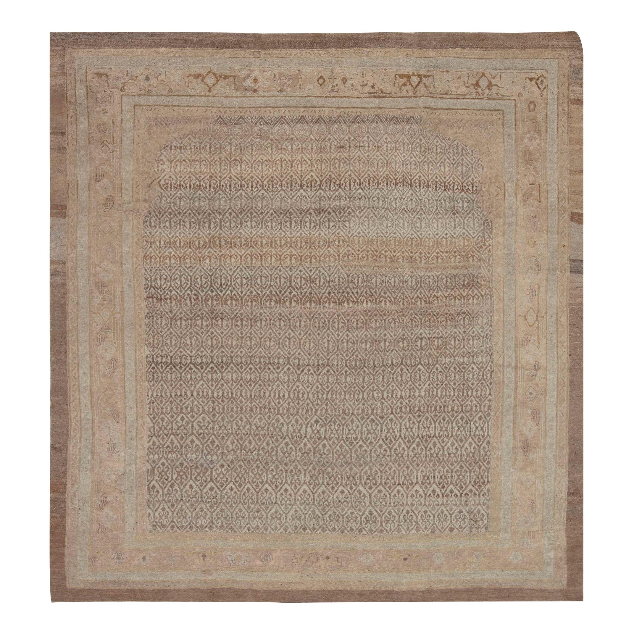 Doris Leslie Blauer antiker persischer Malayer-Teppich (Größe verstellbar) im Angebot
