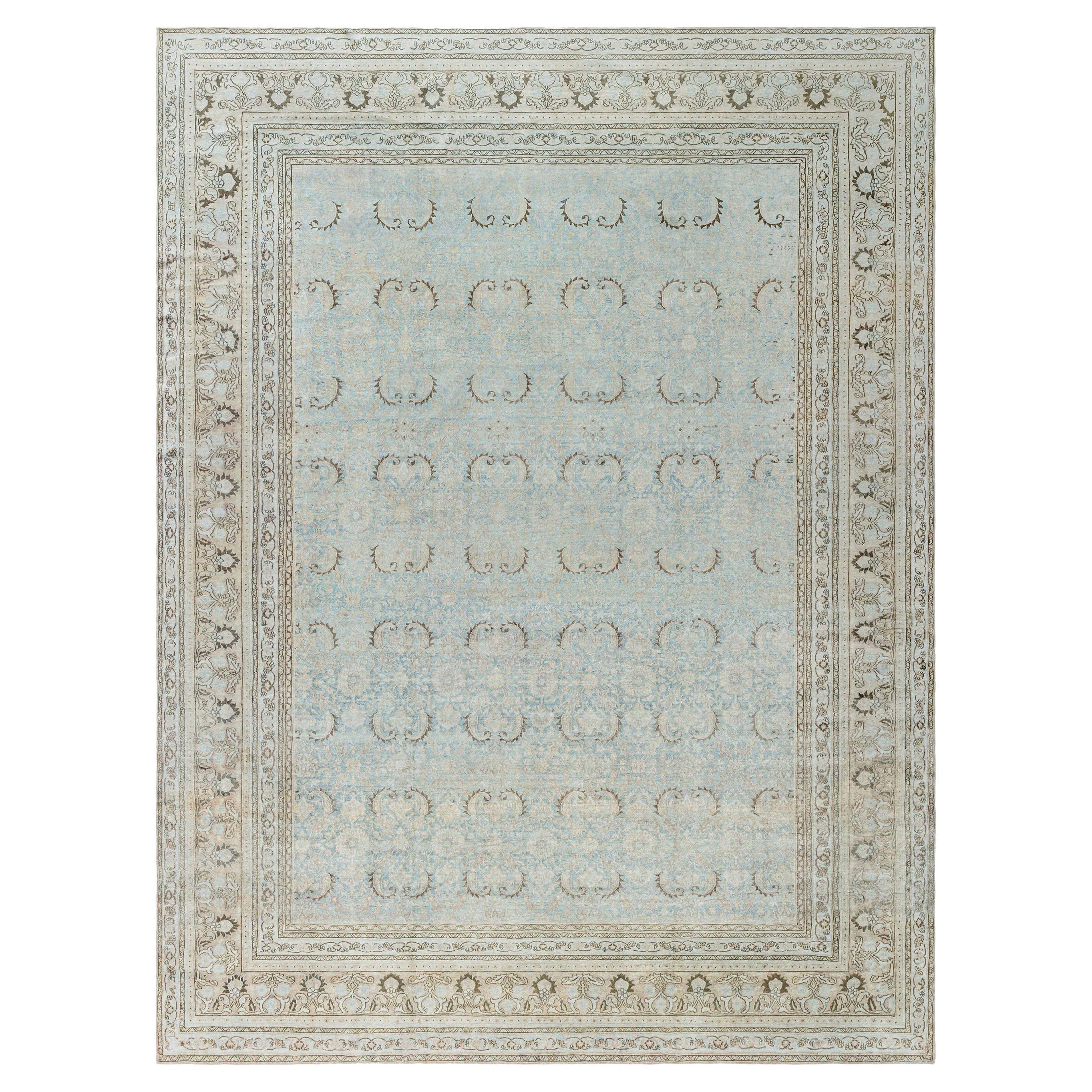 Doris Leslie Blau Antique Persian Meshad Beige Blue Rug