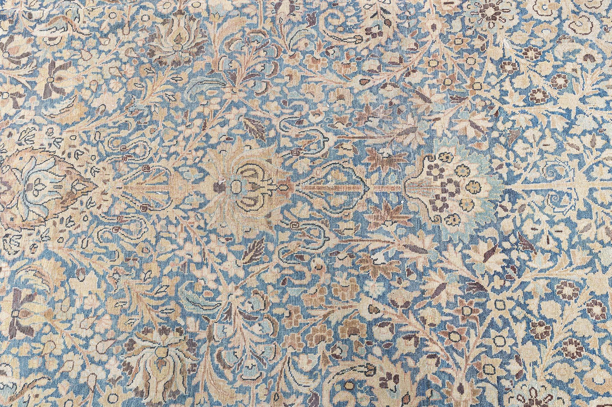 Persiano Doris Leslie Blau Tappeto antico persiano in lana Meshad fatto a mano in vendita