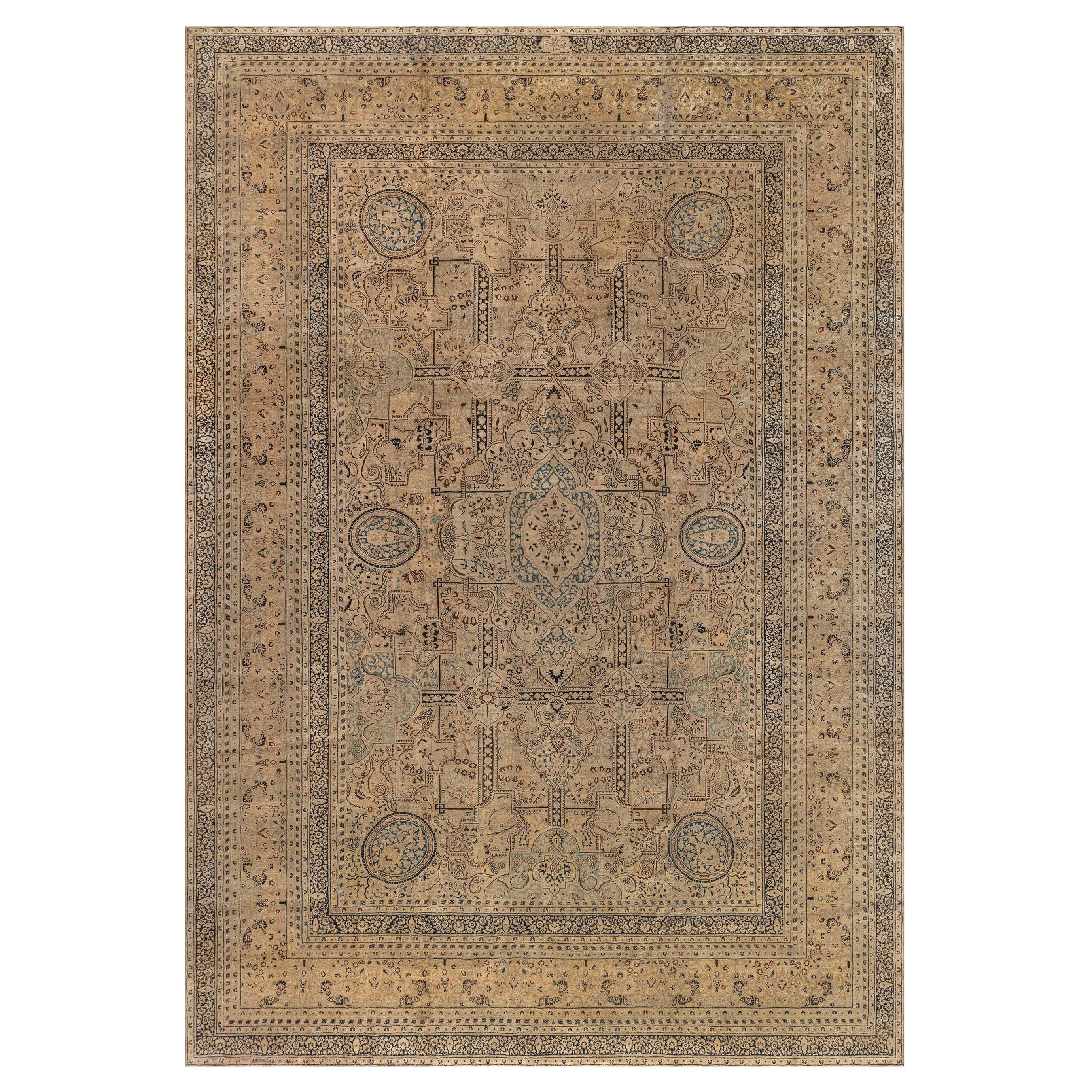 Tapis persan ancien Meshad en laine fait à la main Doris Leslie Blau