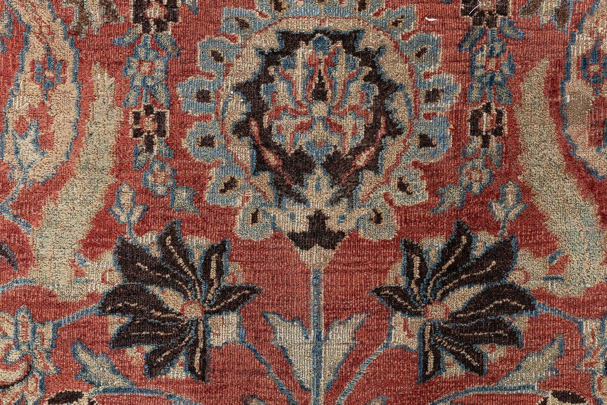 Hand-Woven Doris Leslie Blau Antique Persian Meshad Rug For Sale