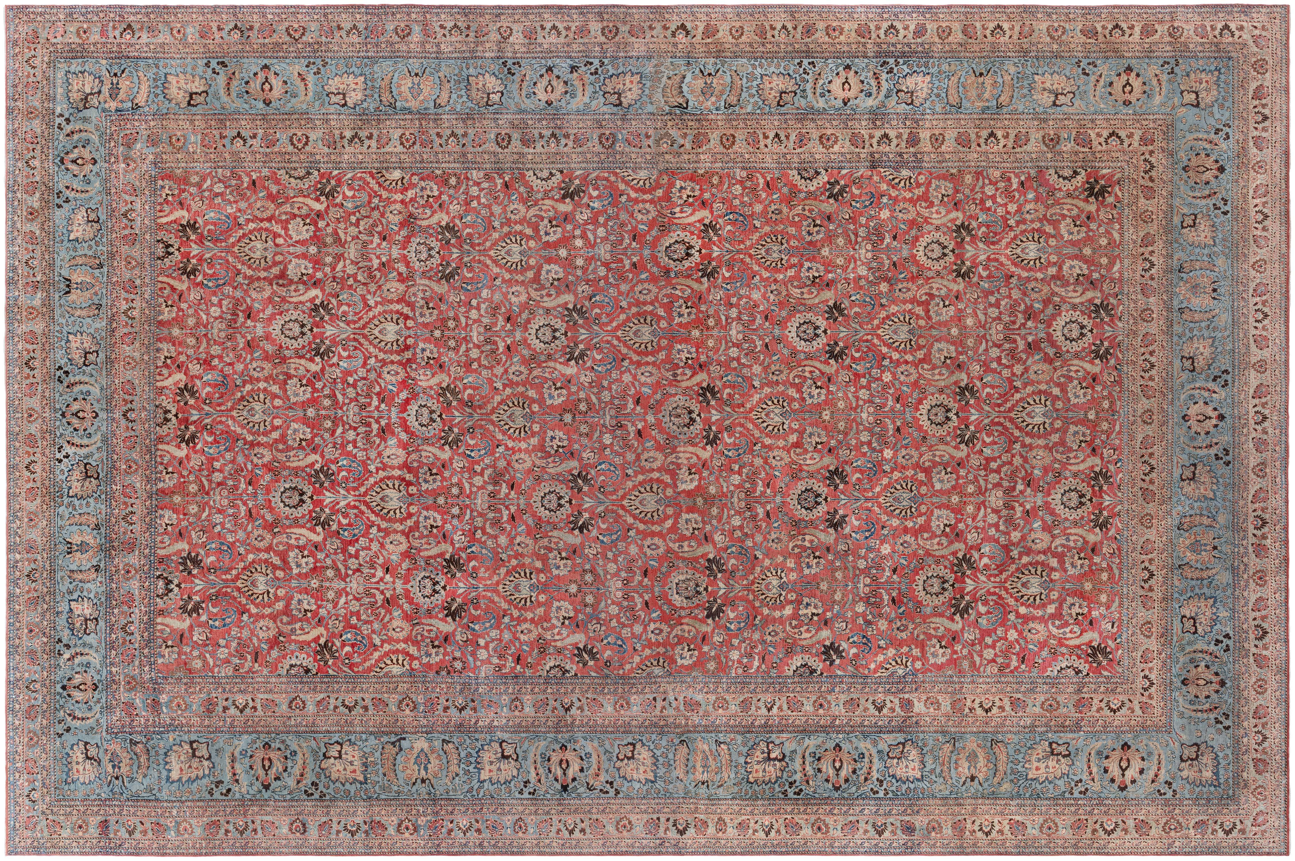 Doris Leslie Blau Antique Persian Meshad Rug In Good Condition For Sale In New York, NY