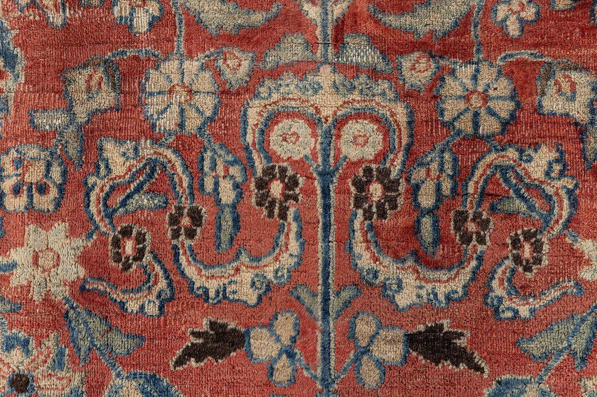 20th Century Doris Leslie Blau Antique Persian Meshad Rug For Sale