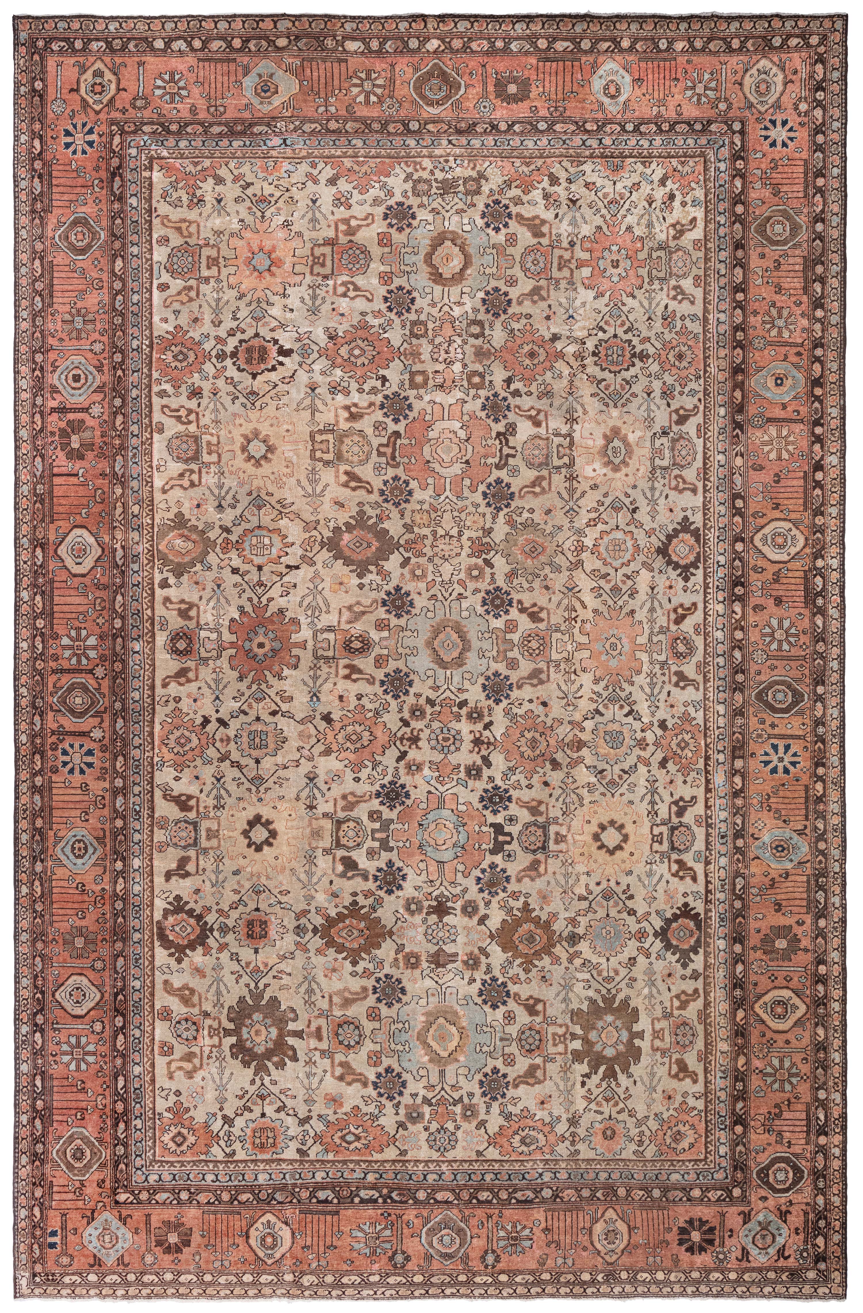 Tapis persan ancien Sultanabad Botanic fait à la main Doris Leslie Blau