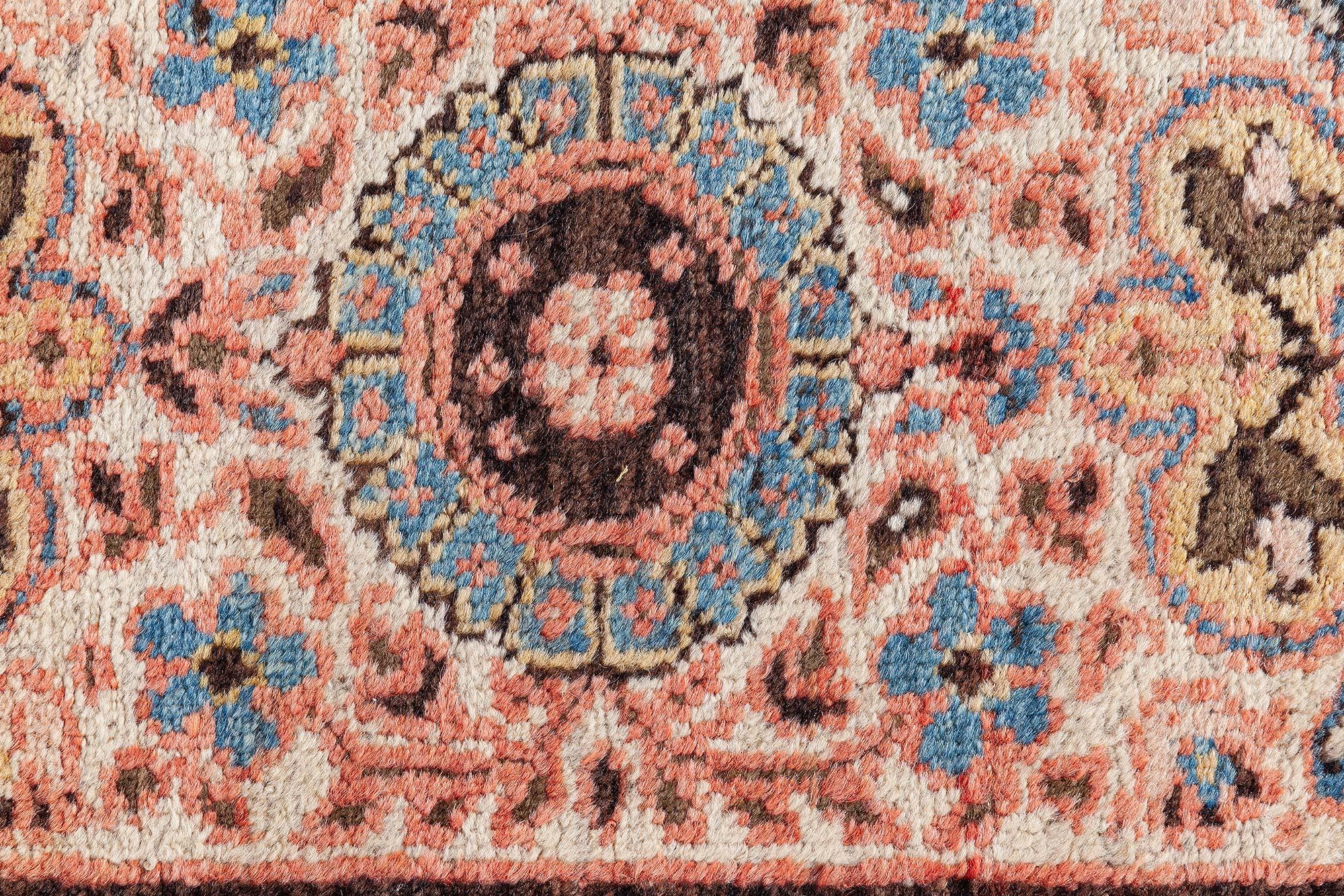 Doris Leslie Blauer antiker persischer Sultanabad-Wollteppich, handgefertigt (19. Jahrhundert) im Angebot