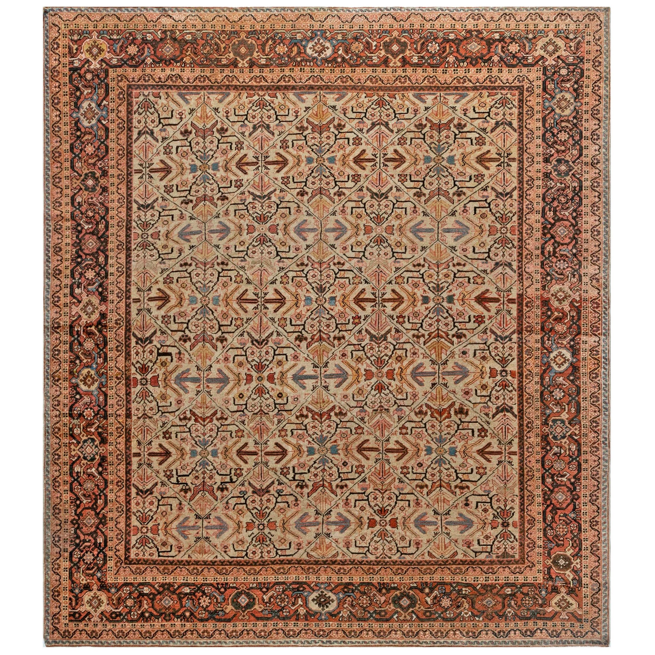 Tapis persan ancien Sultanabad en laine fait à la main Doris Leslie Blau