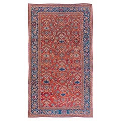 Tapis persan ancien Sultanabad rouge botanique fait à la main Doris Leslie Blau