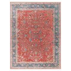 Tapis persan ancien Sultanabad rouge en laine fait à la main Doris Leslie Blau