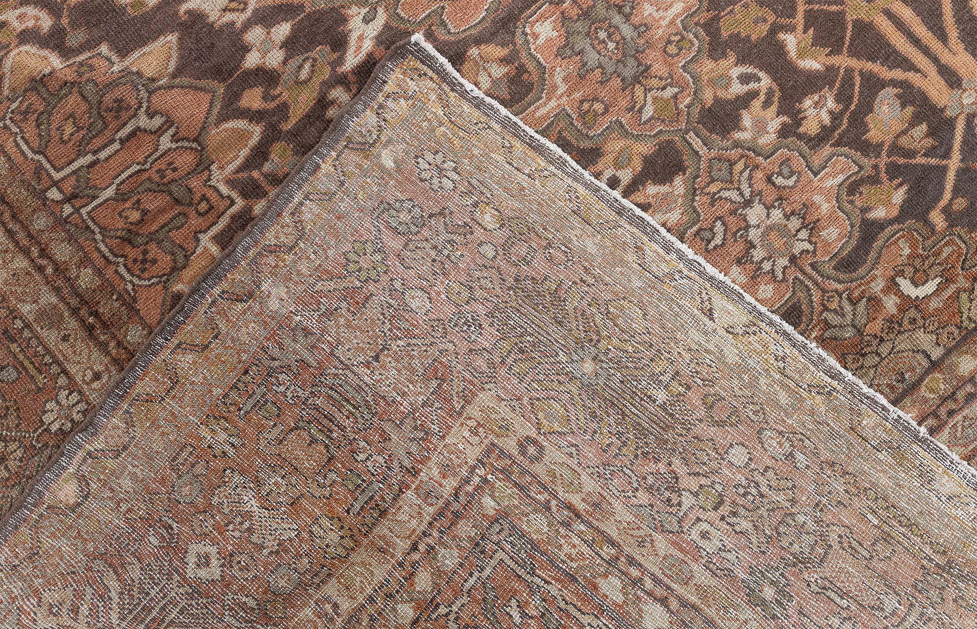 Doris Leslie Blauer antiker persischer Sultanabad-Teppich in Blau im Angebot 4