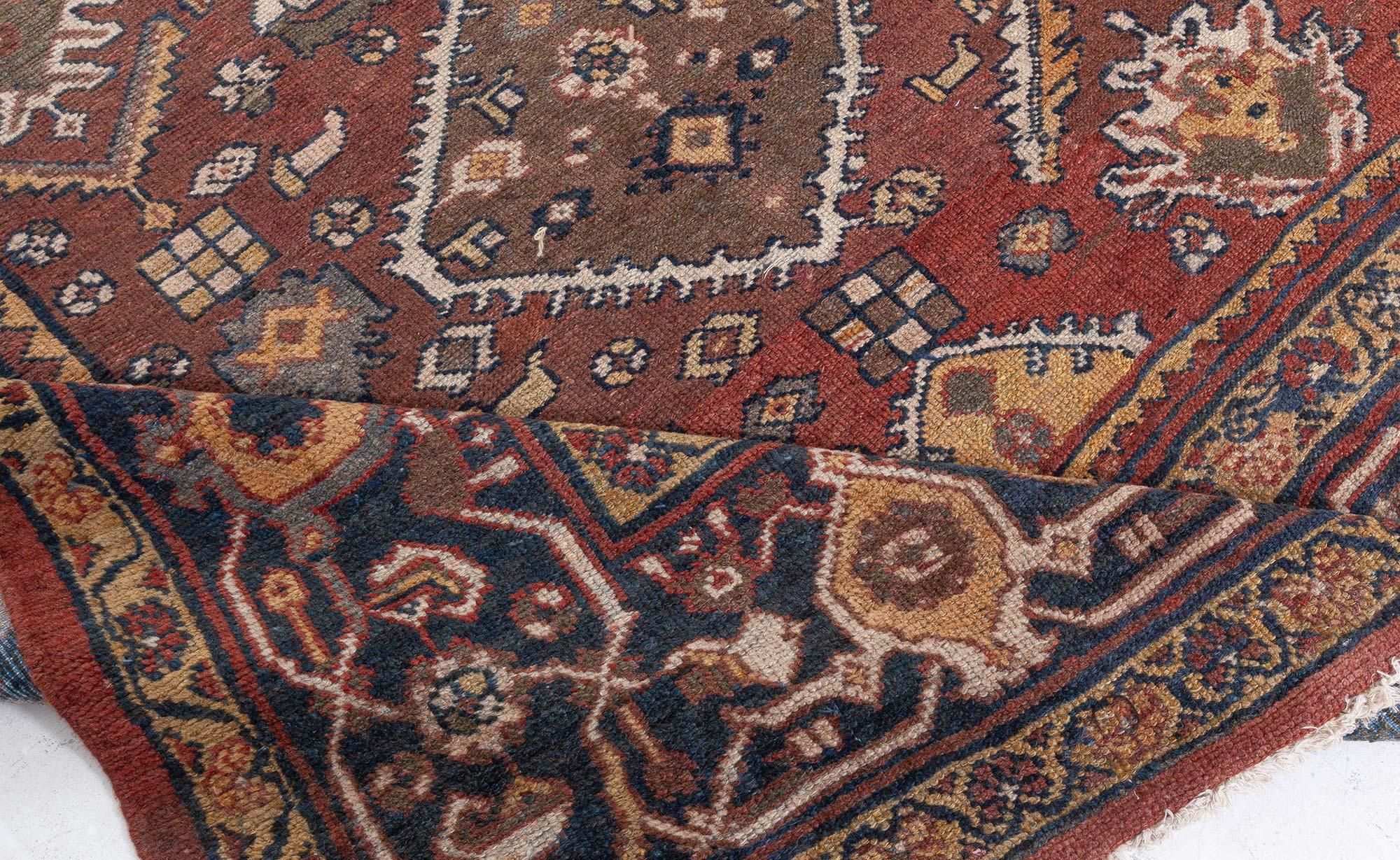 Doris Leslie Blauer antiker persischer Sultanabad-Teppich in Blau (Persisch) im Angebot