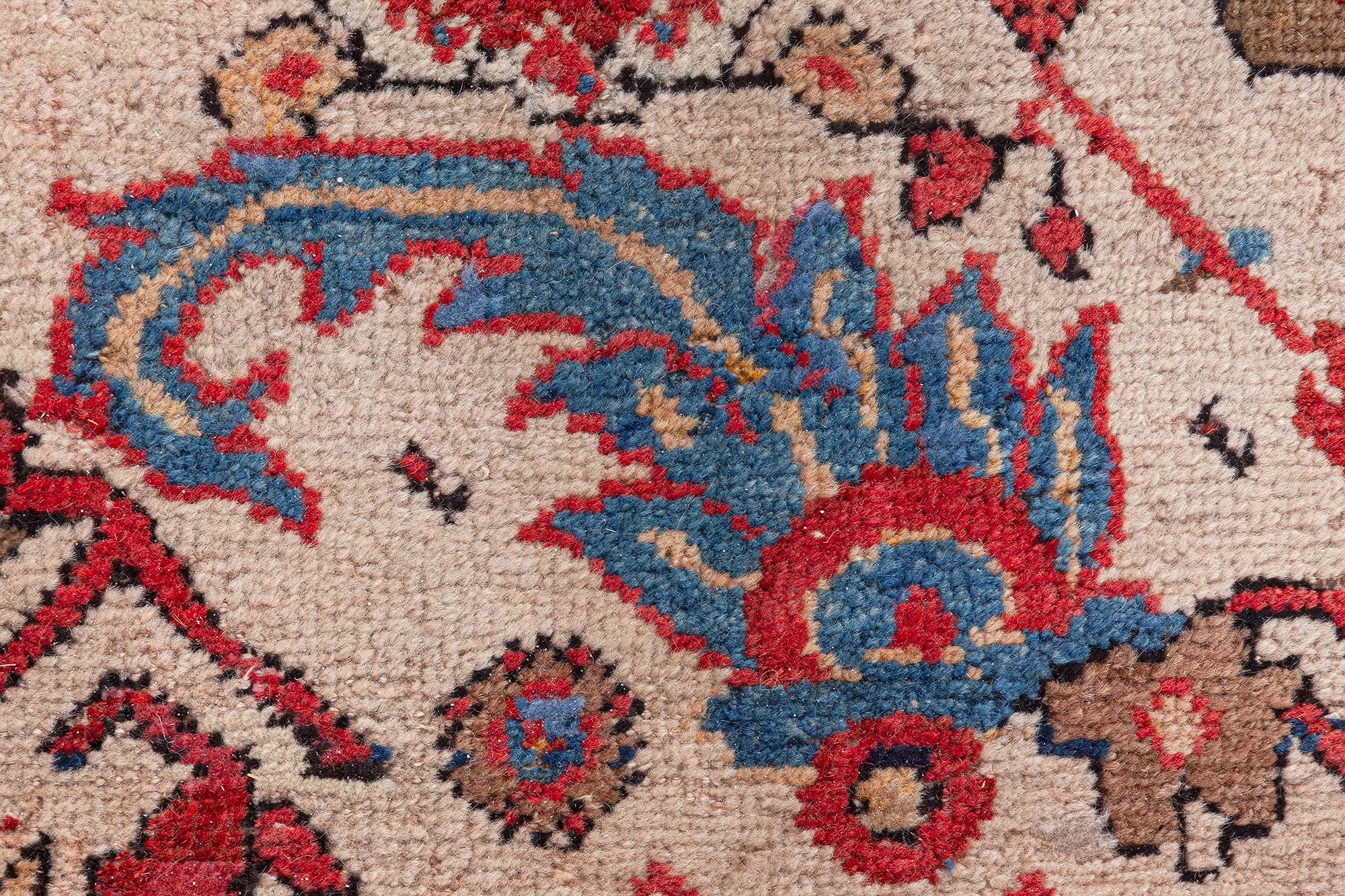 Doris Leslie Blauer antiker persischer Sultanabad-Teppich in Blau (Handgeknüpft) im Angebot