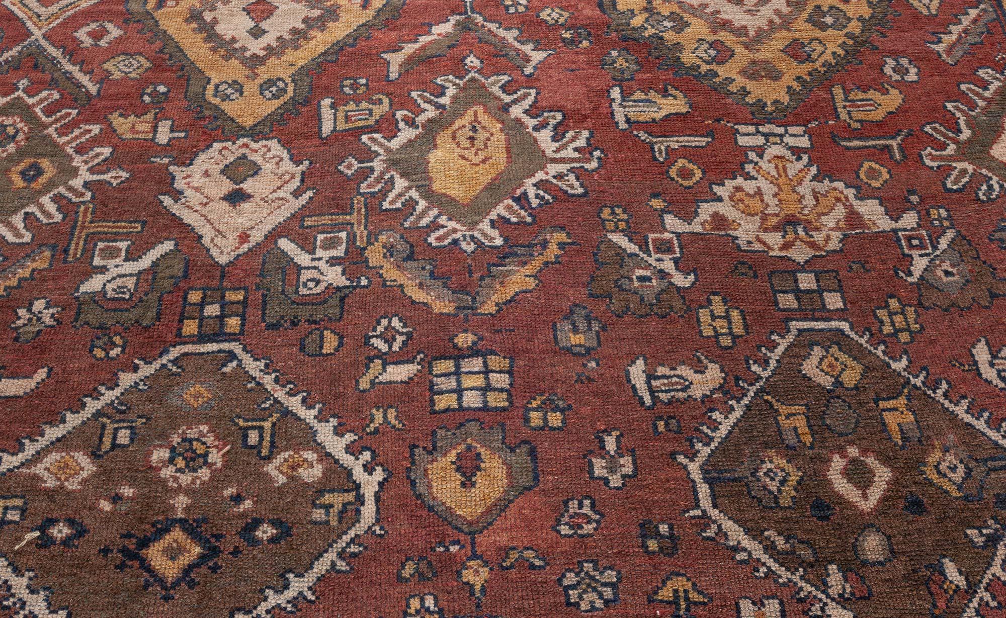 Doris Leslie Blauer antiker persischer Sultanabad-Teppich in Blau (Handgeknüpft) im Angebot