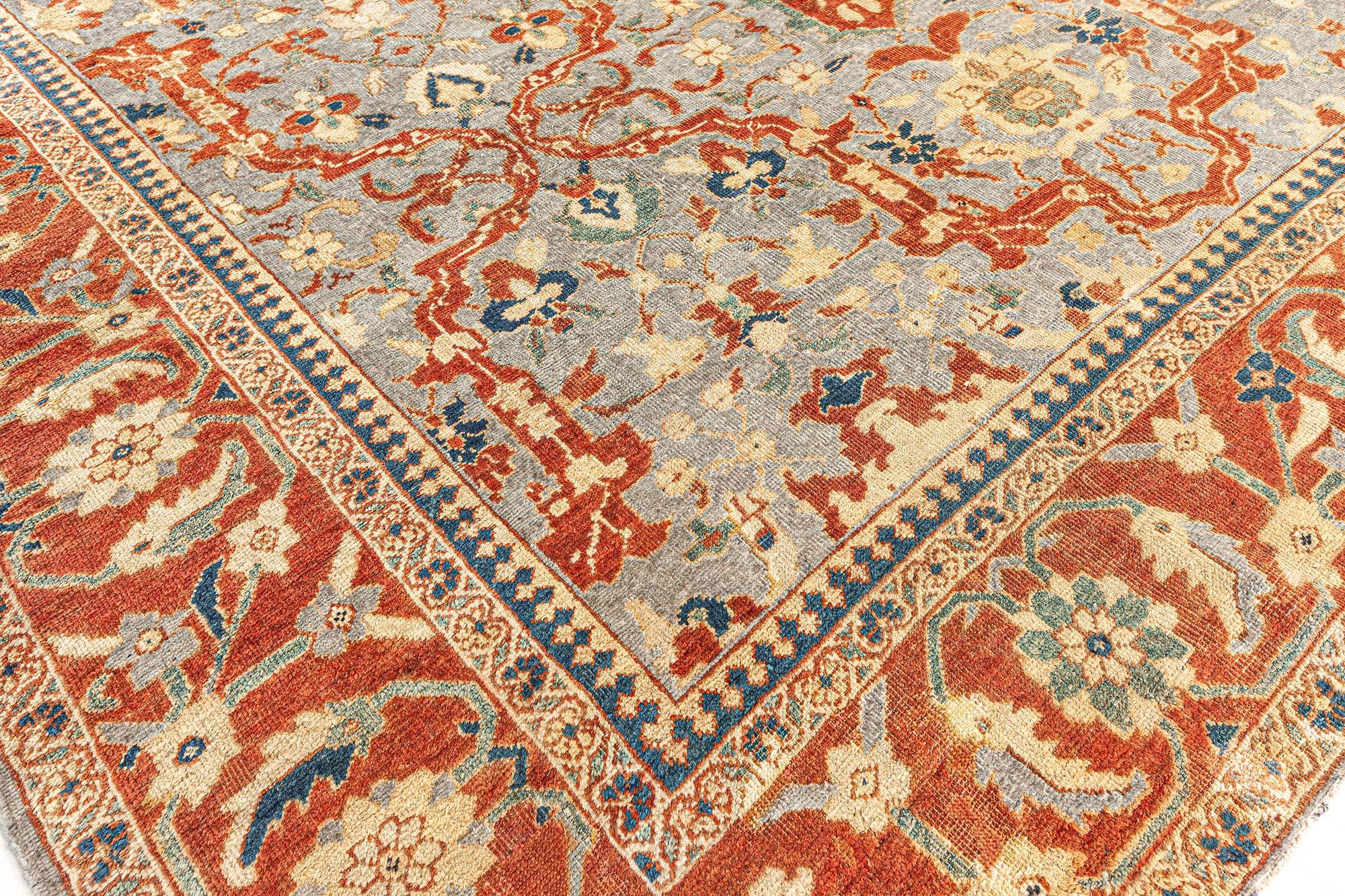 20th Century Doris Leslie Blau Antique Persian Sultanabad Rug For Sale
