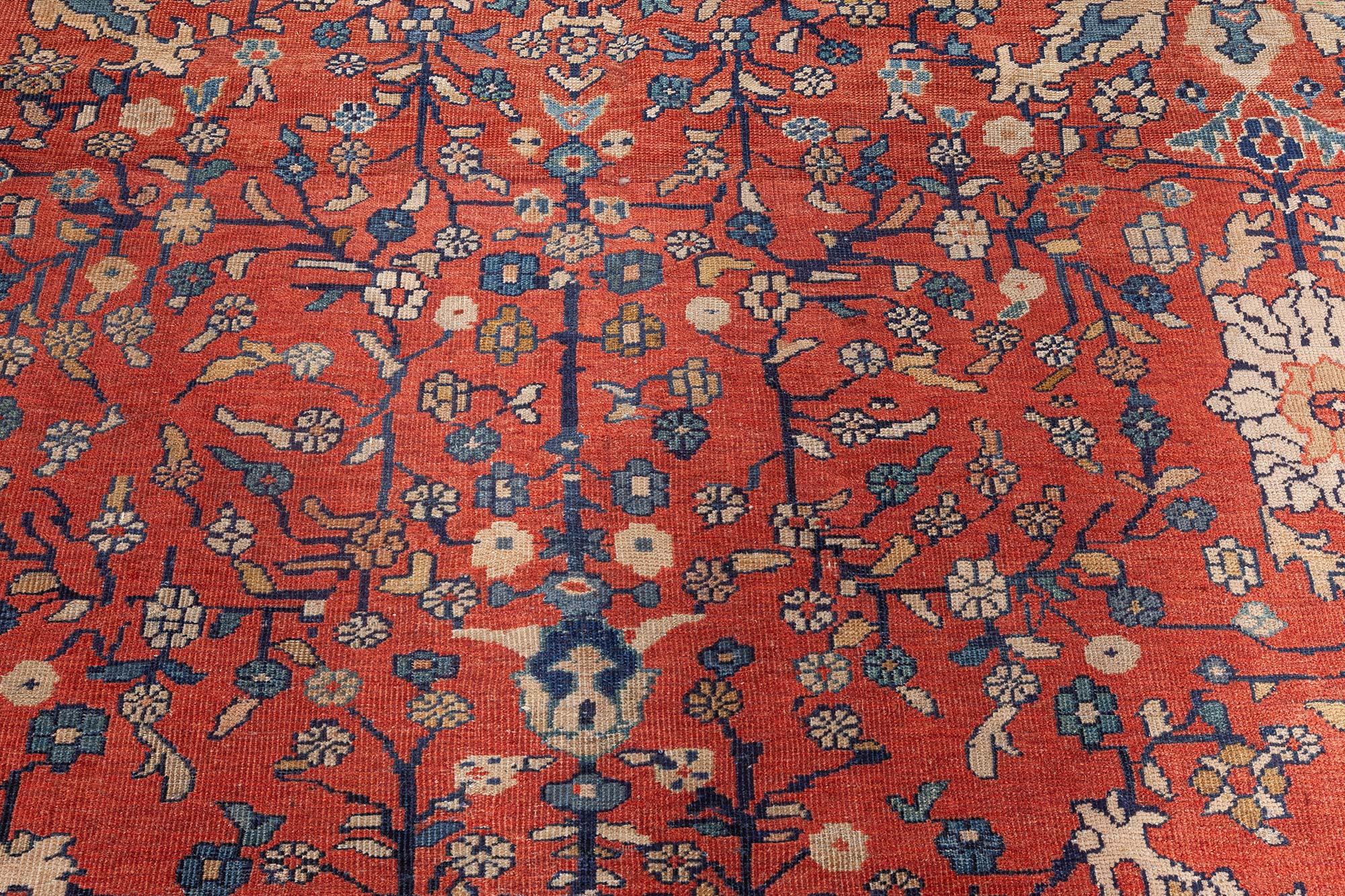 Doris Leslie Blauer antiker persischer Sultanabad-Teppich in Blau im Zustand „Gut“ im Angebot in New York, NY