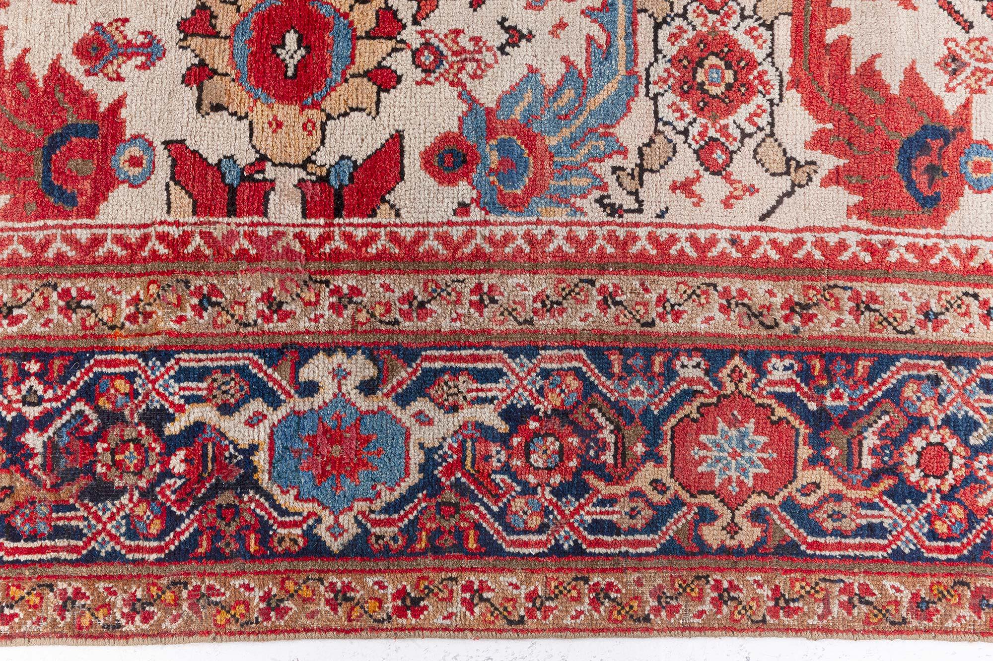 Doris Leslie Blauer antiker persischer Sultanabad-Teppich in Blau (20. Jahrhundert) im Angebot